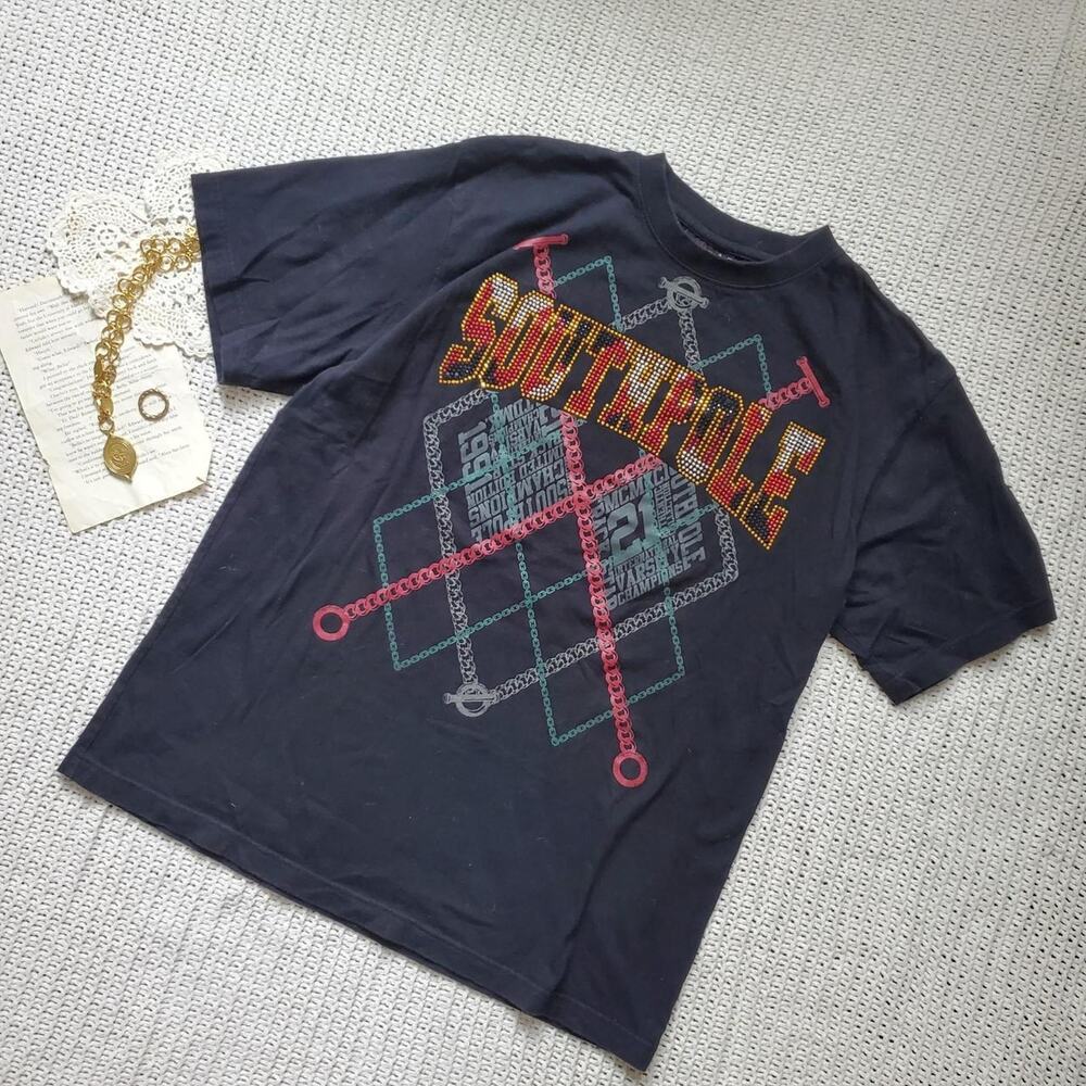 Mens southpole rhinestone graphic tee